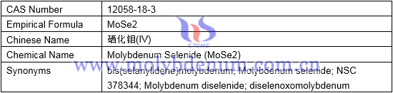 molybdenum selenide CAS number image empirical formula, chemical name, synonyms of molybdenum selenide image